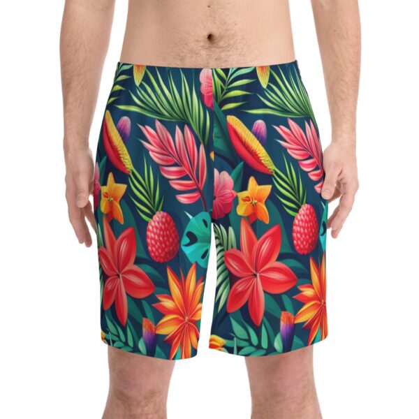 Men's Elastic Beach Shorts (AOP) - Image 4