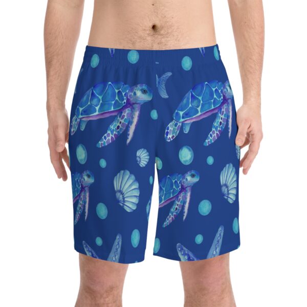 Men's Elastic Beach Shorts (AOP) - Image 4