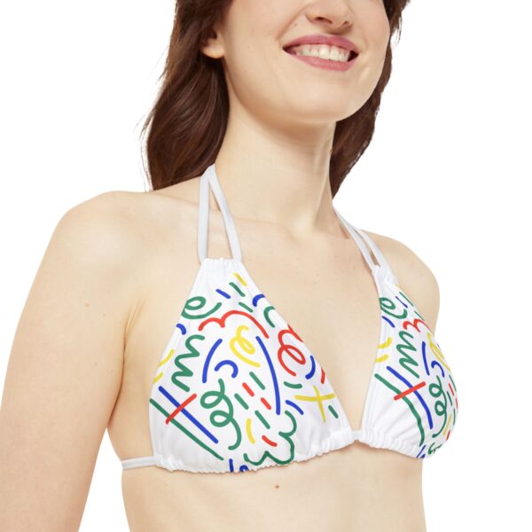 Strappy Triangle Bikini Top (AOP) - Image 4